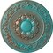 Ekena Millwork Sydney Ceiling Medallion (Fits Canopies up to 5 3/4"), 27 3/4"OD x 2"P, Copper Green Patina CM27SYCGS - alternate 1